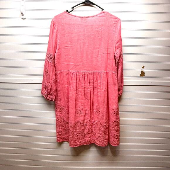 Tommy Bahama St Lucia Split Neck Dress Coral Coast Size XS Oversized - Picture 3 of 13